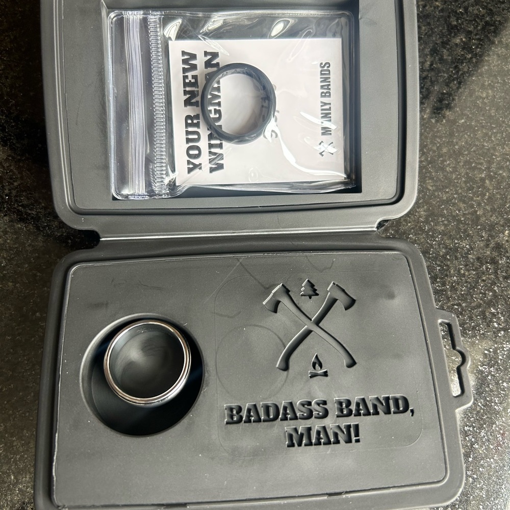 Dark Silver Men’s Wedding Band